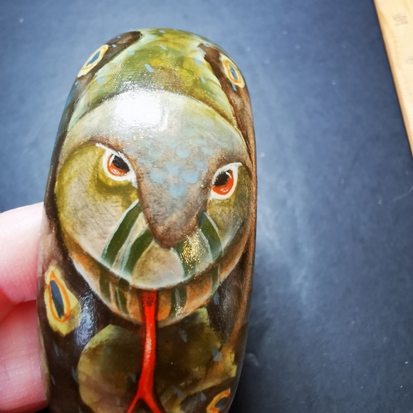 Hand-painted Wooden Snake Bangle Bracelet - Picture 10 of 14